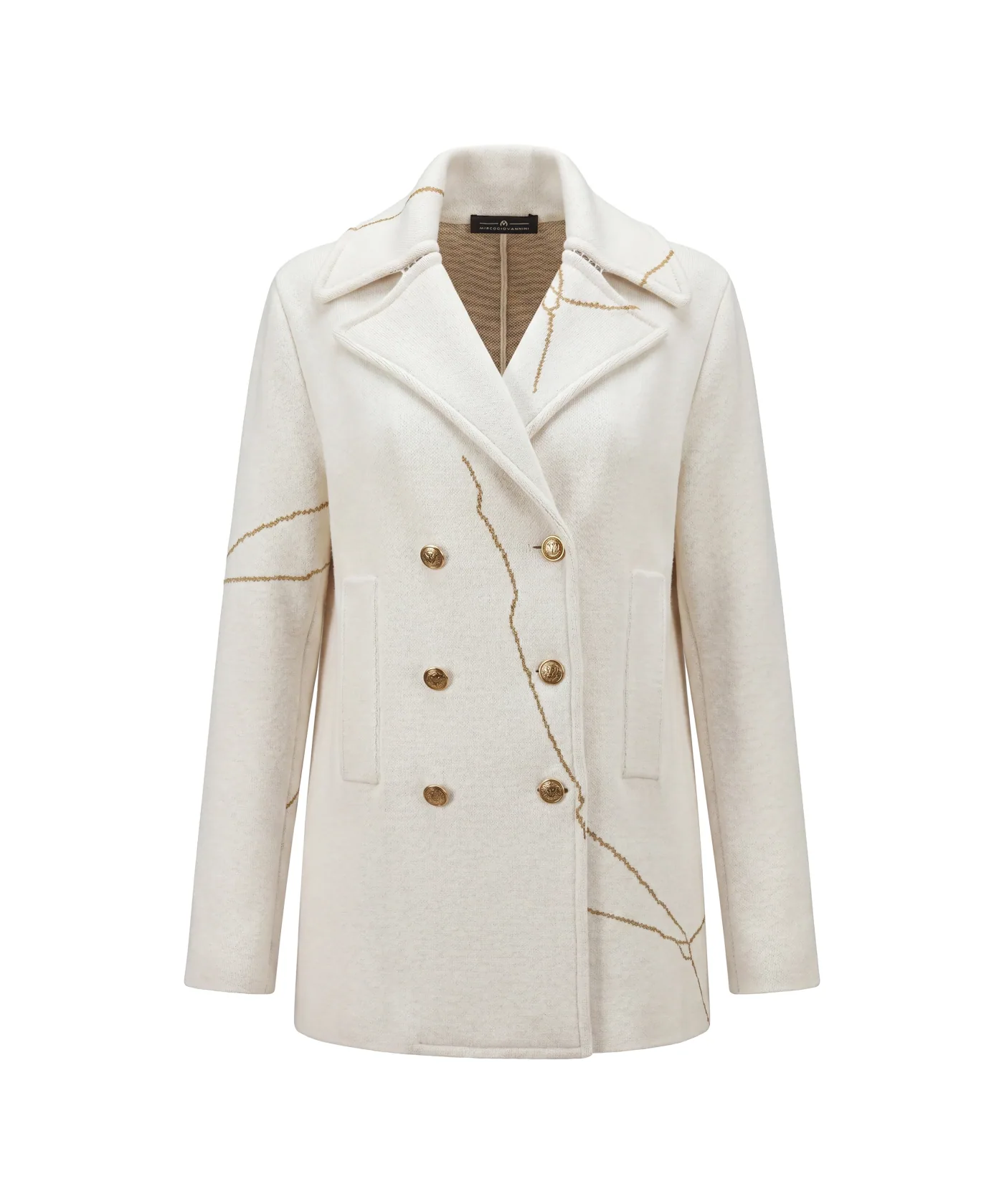 Double-Breasted Coat, Cream
