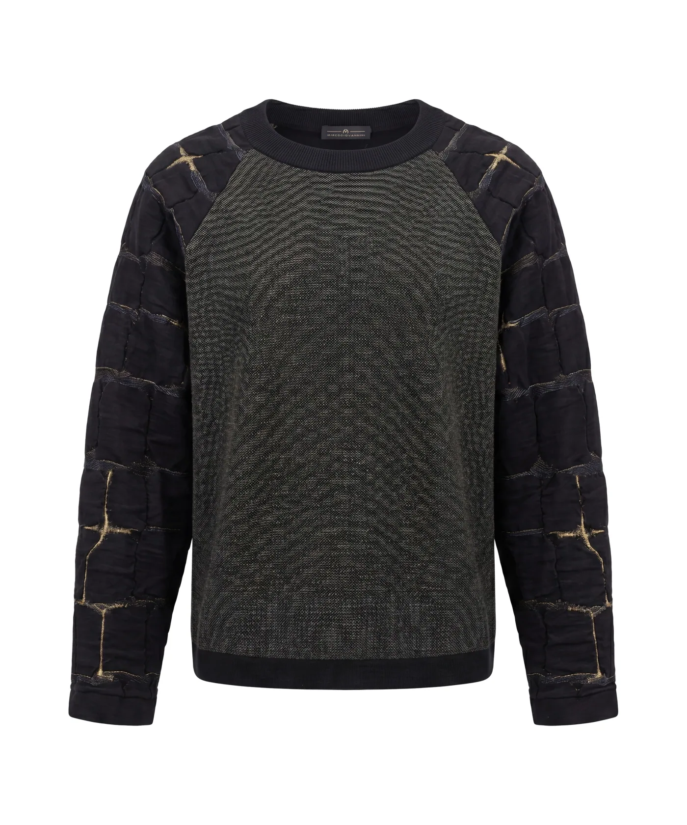 Printed Sleeve Sweater
